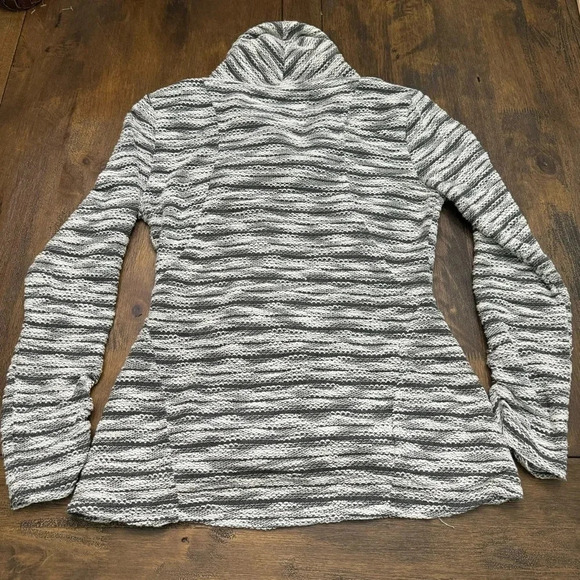 Anthropologie Saturday Sunday Sidewinder sweater jacket. Size SP. Gray/white. - Picture 9 of 9